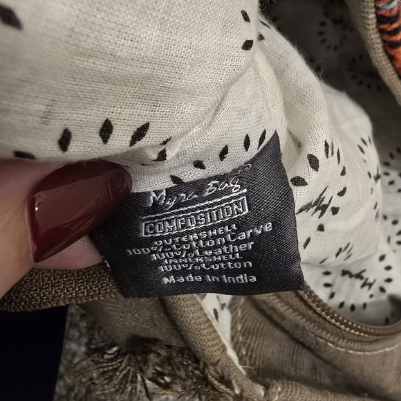 Myra Bag Rouge Bolsa Weekender Boho Rug Design Cowhide Leather Travel Western - Picture 6 of 6